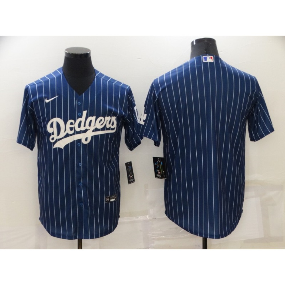 Men's Los Angeles Dodgers Blank Navy Cool Base Stitched Jersey