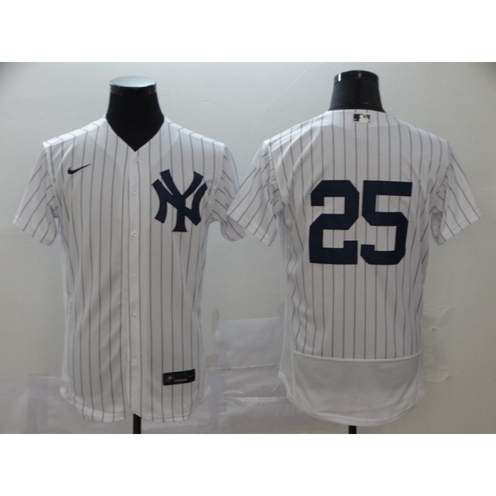 Men's New York Yankees #25 Gleyber Torres White Flex Base Stitched MLB Jersey