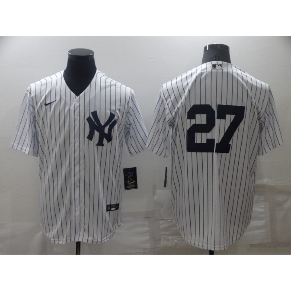 Men's New York Yankees #27 Darrell Rasner White Cool Base Stitched Baseball Jersey