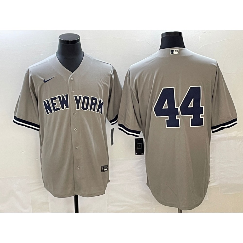 Men's New York Yankees #44 Reggie Jackson Gray Cool Base Stitched Baseball Jersey