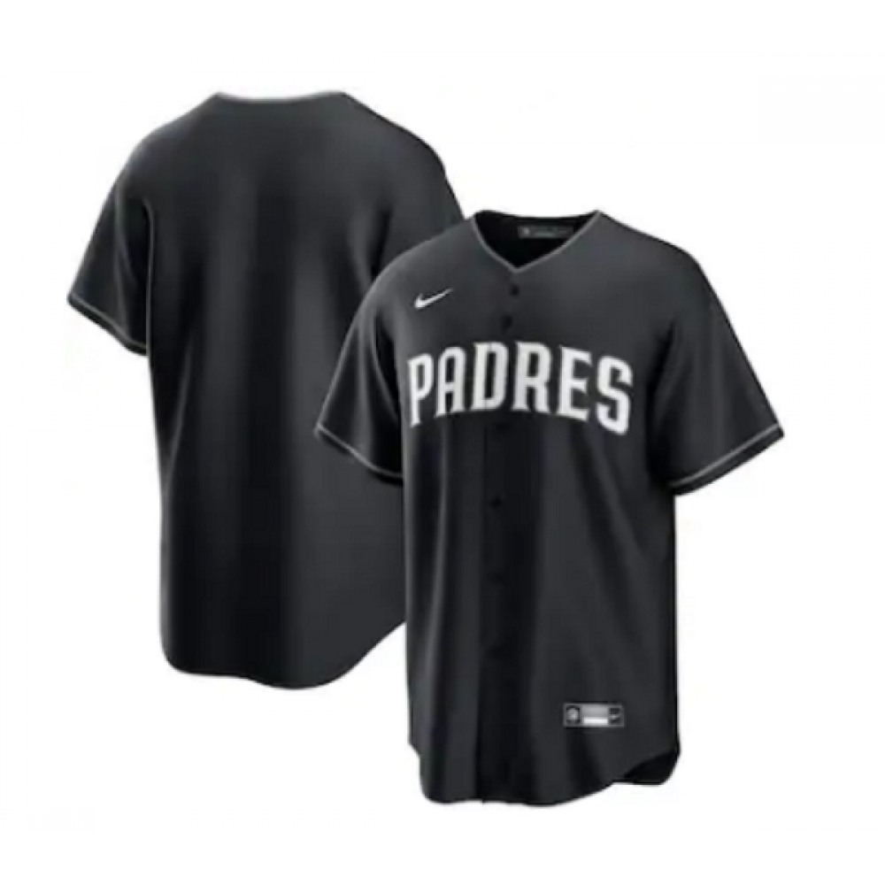 Men's San Diego Padres Blank Black Cool Base Stitched Baseball Jersey