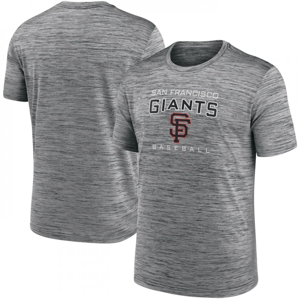 Men's San Francisco Giants Grey Velocity Practice Performance T-Shirt