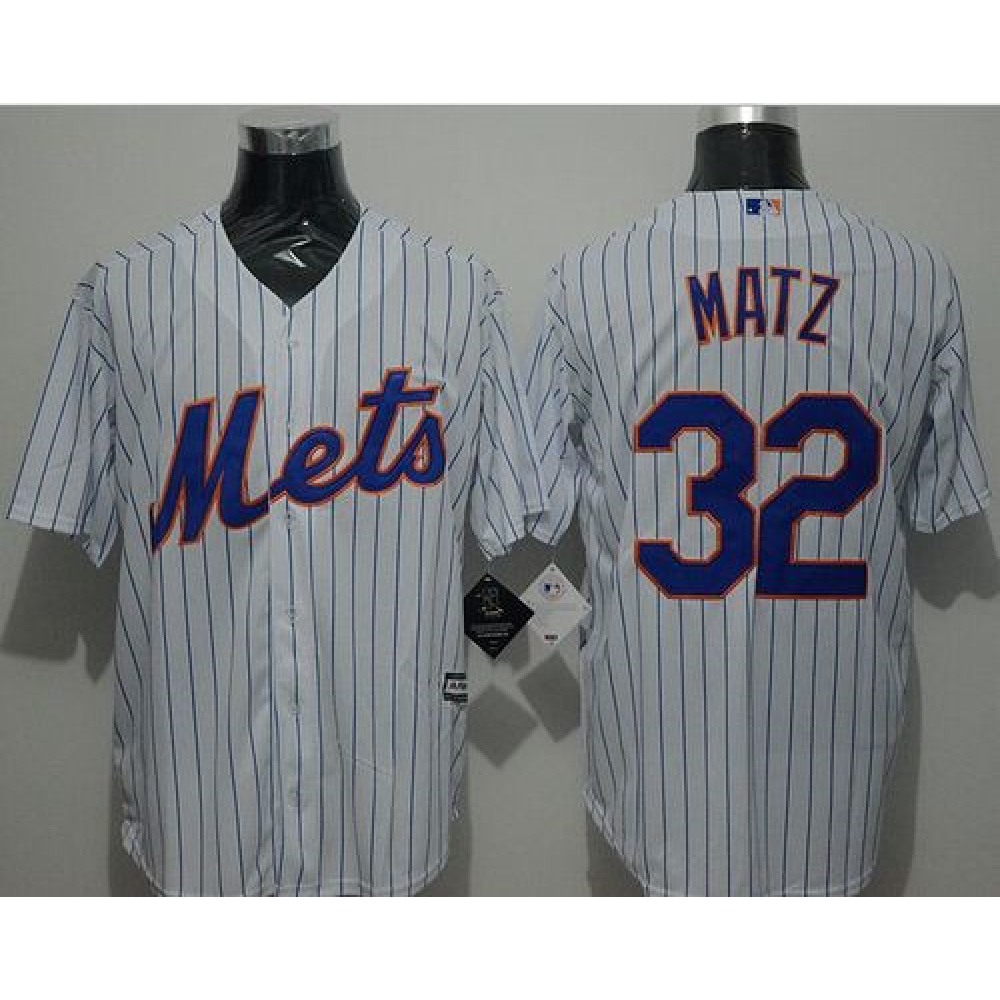 Mets #32 Steven Matz White(Blue Strip) New Cool Base Stitched MLB Jersey