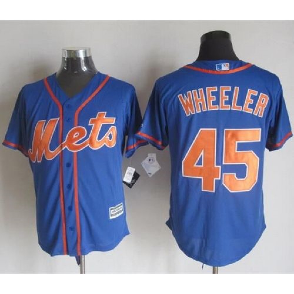 Mets #45 Zack Wheeler Blue Alternate Home New Cool Base Stitched MLB Jersey