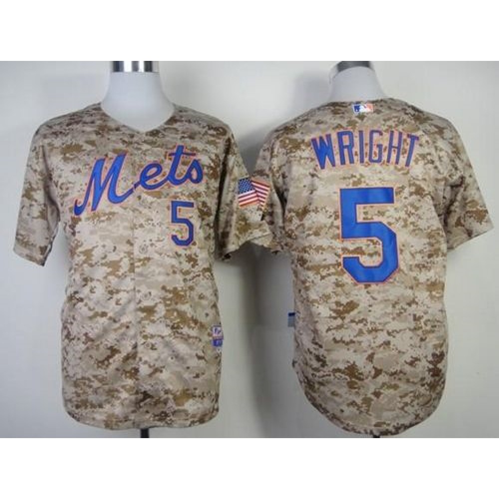 Mets #5 David Wright Alternate Camo Cool Base Stitched MLB Jersey