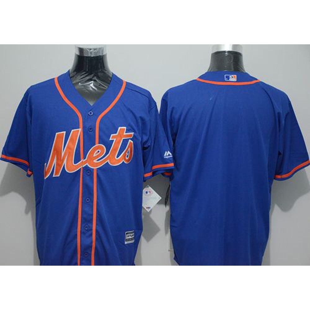 Mets Blank Blue New Cool Base Alternate Home Stitched MLB Jersey