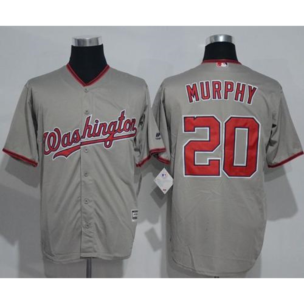 Nationals #20 Daniel Murphy Grey New Cool Base Stitched MLB Jersey