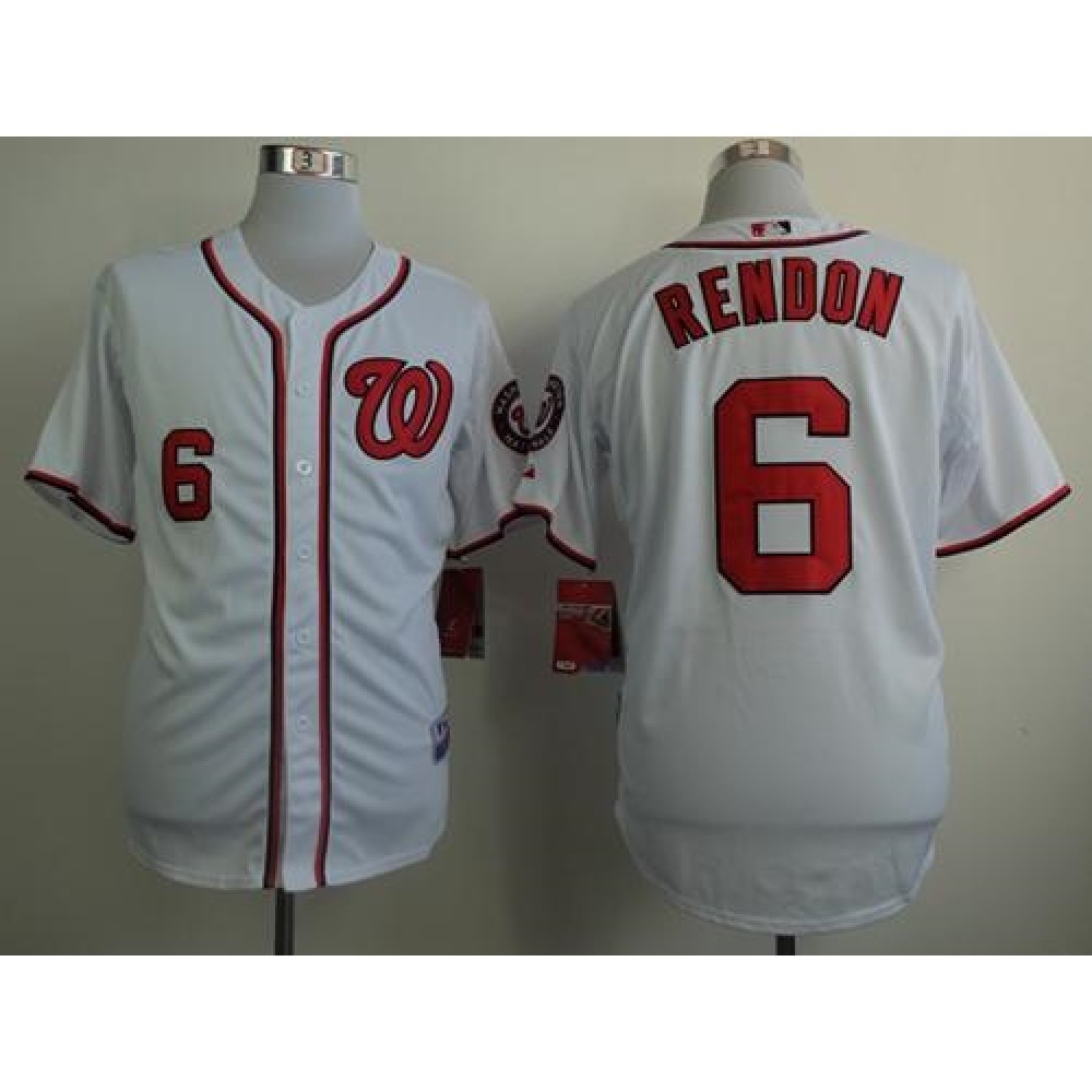 Nationals #6 Anthony Rendon White Cool Base Stitched MLB Jersey