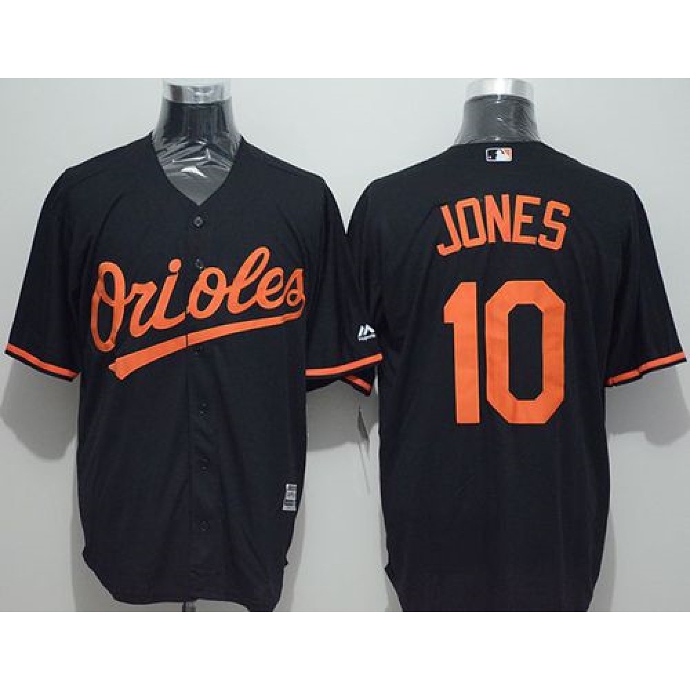 Orioles #10 Adam Jones Black New Cool Base Stitched MLB Jersey