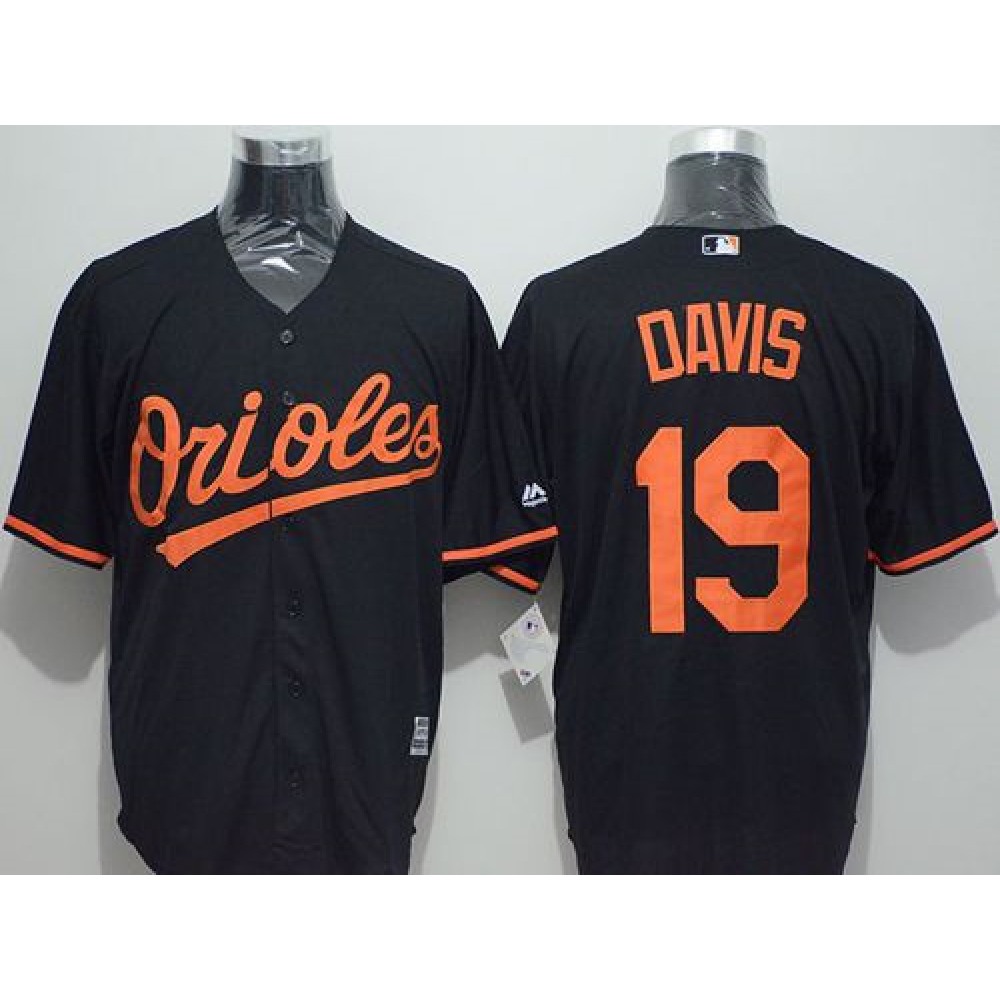 Orioles #19 Chris Davis Black New Cool Base Stitched MLB Jersey