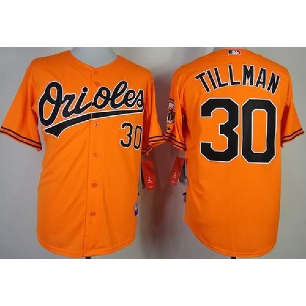 Orioles #30 Chris Tillman Orange Cool Base Stitched MLB Jersey