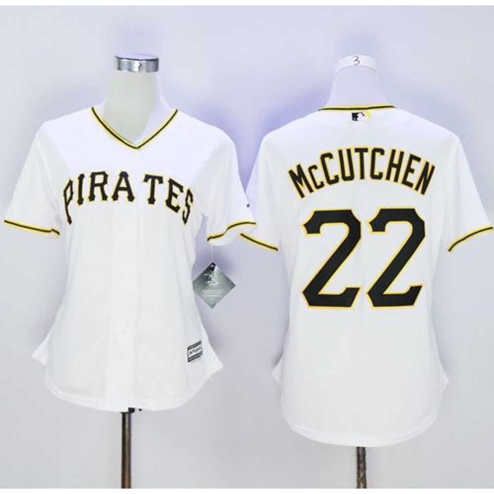 Pirates #22 Andrew McCutchen White Women's Fashion Stitched MLB Jersey