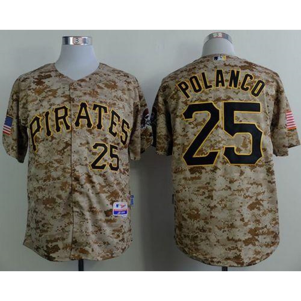 Pirates #25 Gregory Polanco Camo Alternate Cool Base Stitched MLB Jersey
