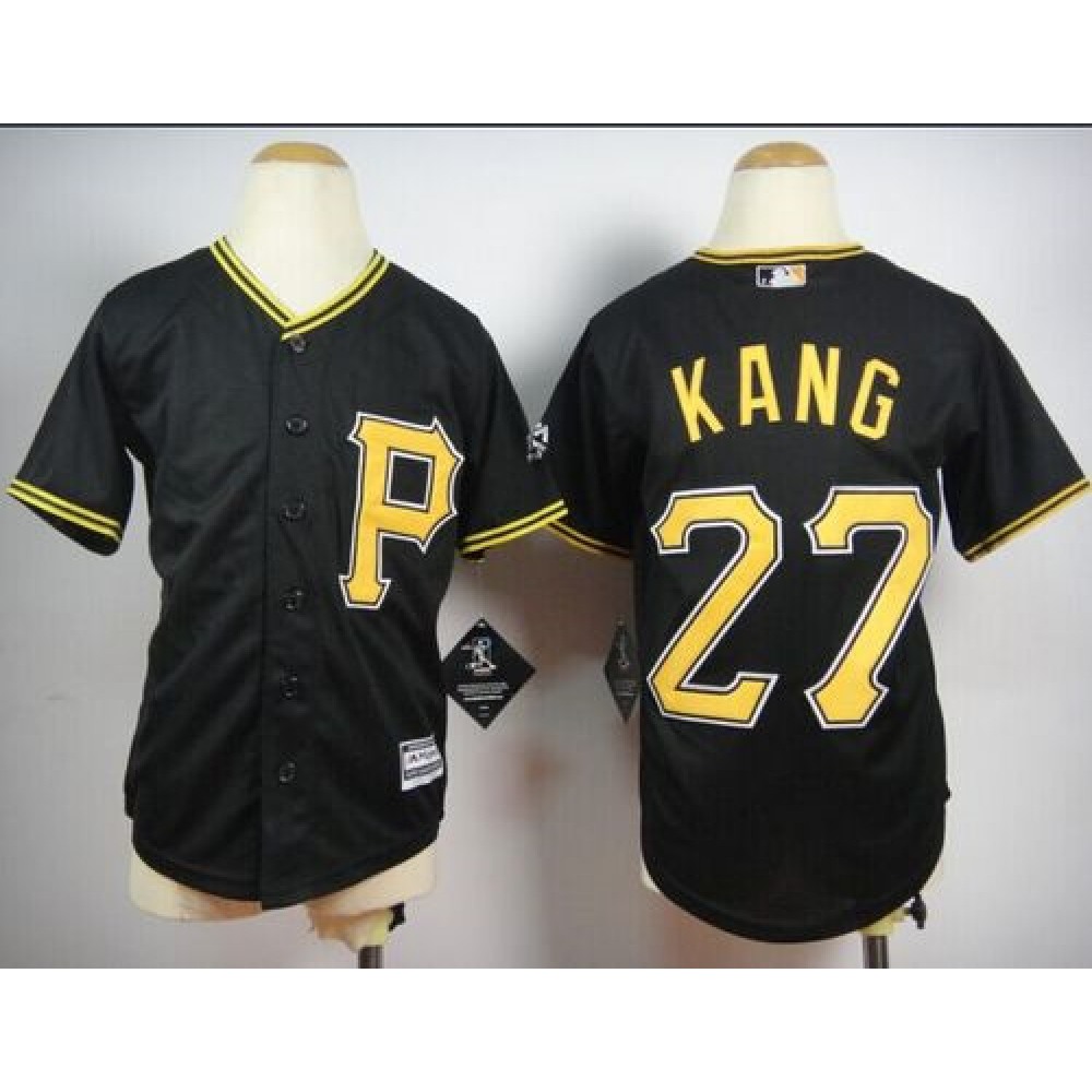 Pirates #27 Jung-ho Kang Black Cool Base Stitched Youth MLB Jersey