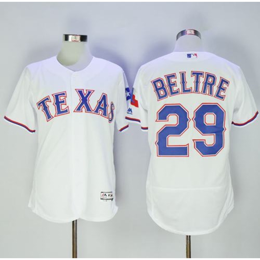 Rangers #29 Adrian Beltre White Flexbase Authentic Collection Stitched MLB Jersey
