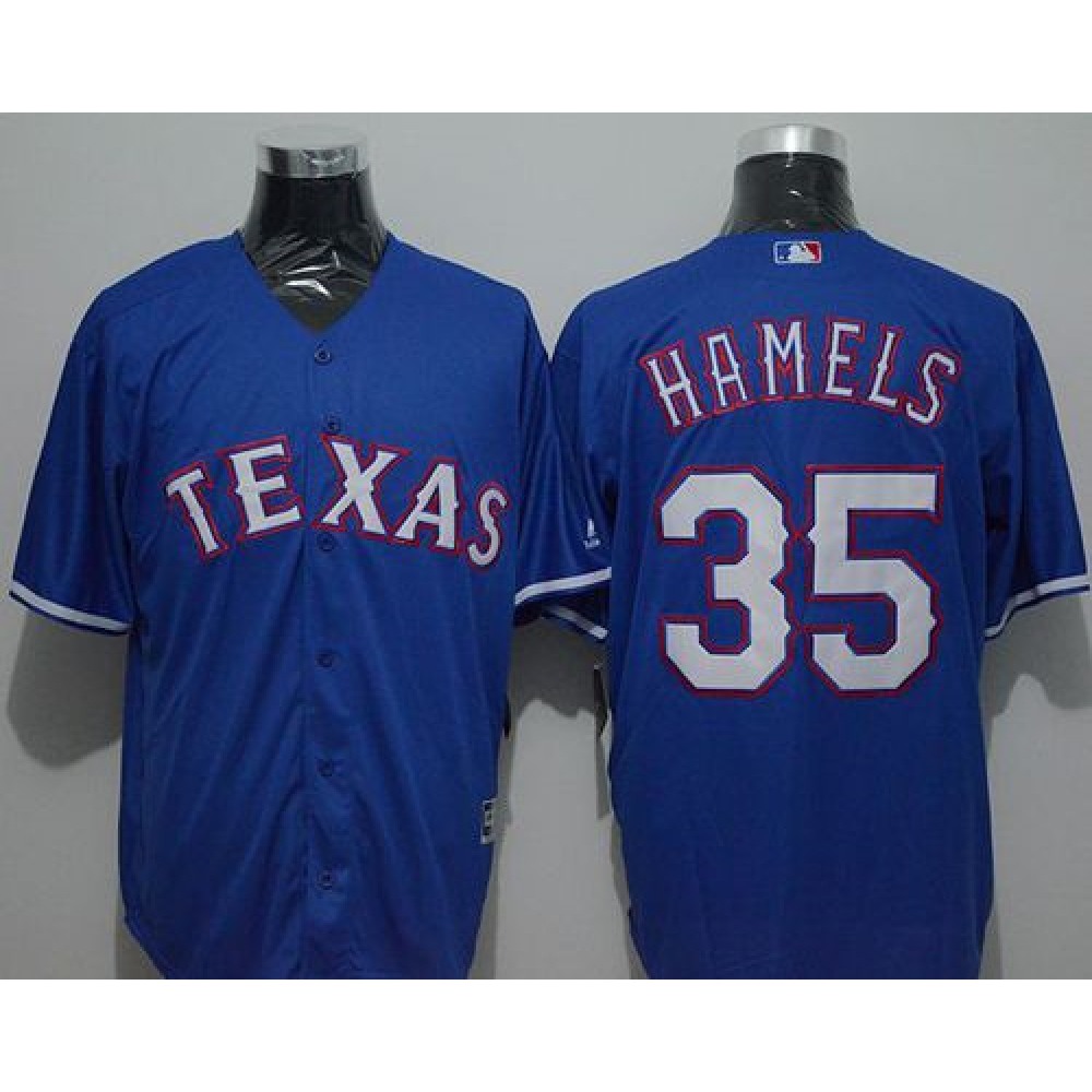 Rangers #35 Cole Hamels Blue New Cool Base Stitched MLB Jersey