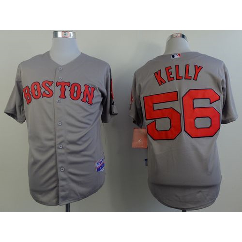 Red Sox #56 Joe Kelly Grey Cool Base Stitched MLB Jersey