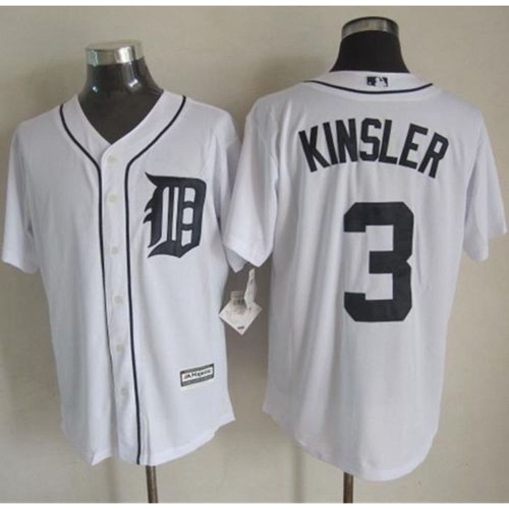 Tigers #3 ian Kinsler White New Cool Base Stitched MLB Jersey