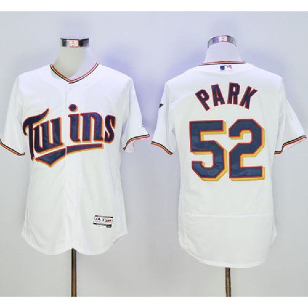 Twins #52 Byung-Ho Park White Flexbase Authentic Collection Stitched MLB Jersey