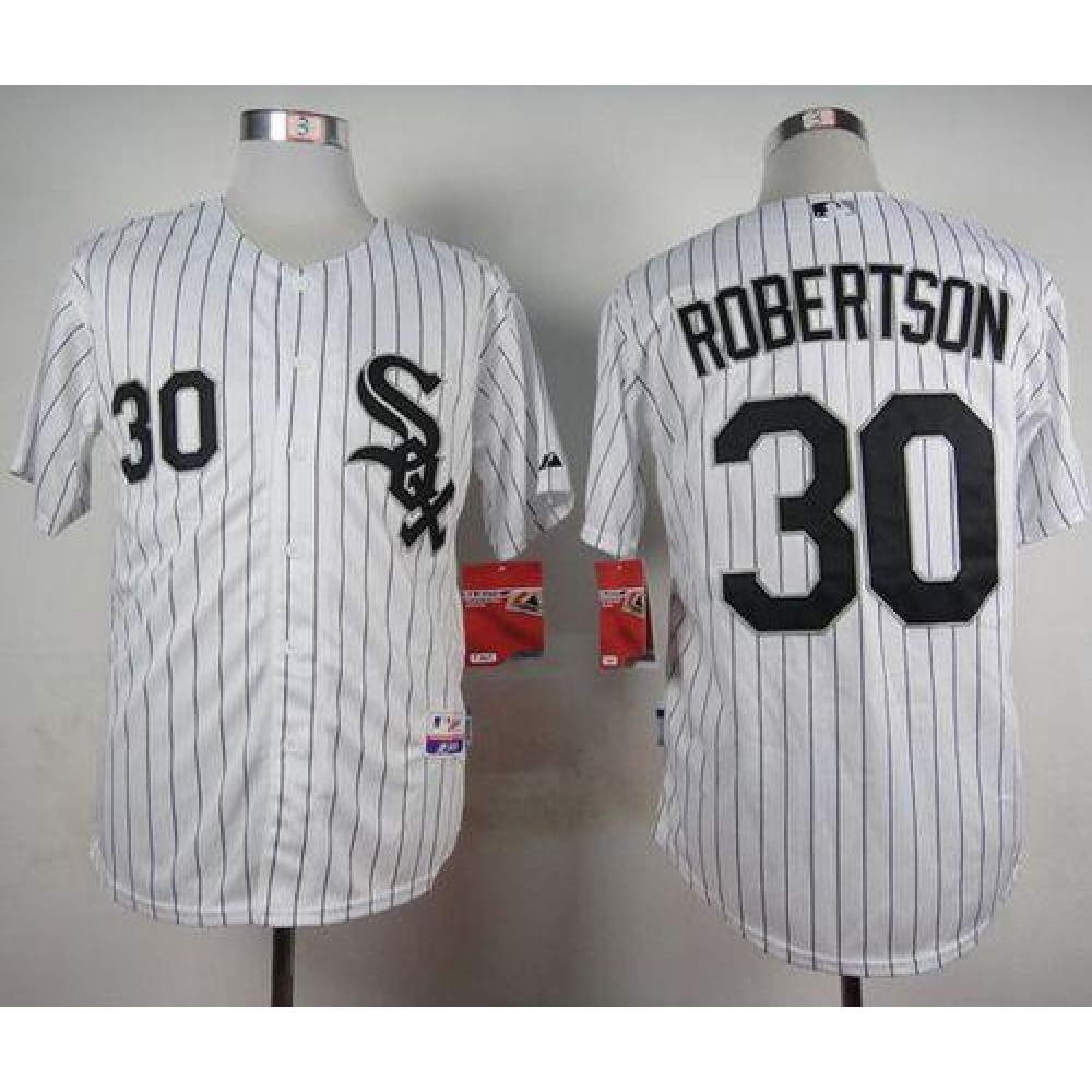 White Sox #30 David Robertson White Cool Base Stitched MLB Jersey