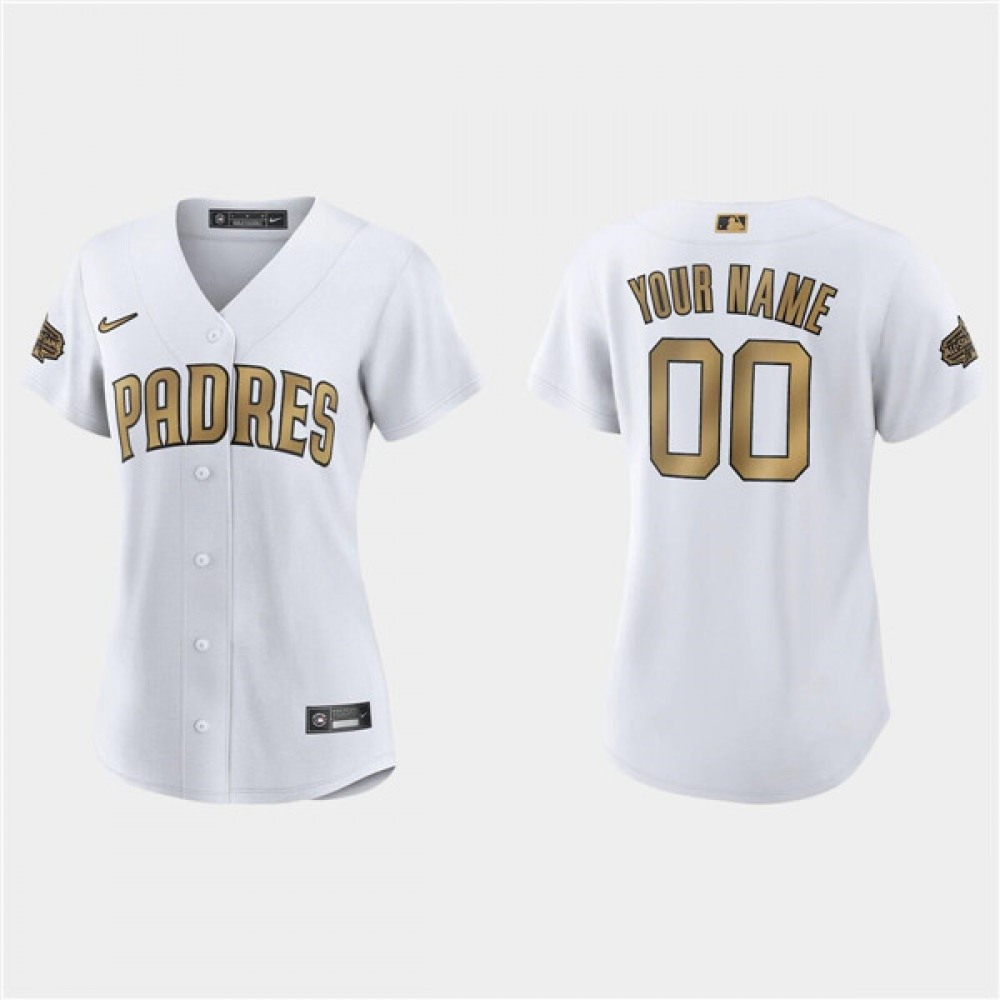 Women's San Diego Padres ACTIVE Player Custom 2022 All-Star White Stitched Baseball Jersey(Run Small)