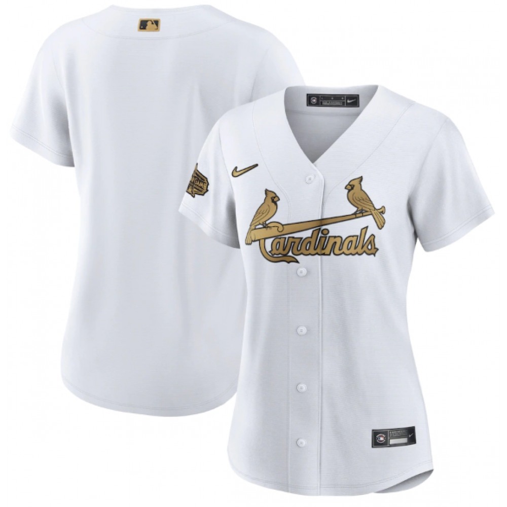 Women's St. Louis Cardinals Blank 2022 All-Star White Stitched Baseball Jersey(Run Small)