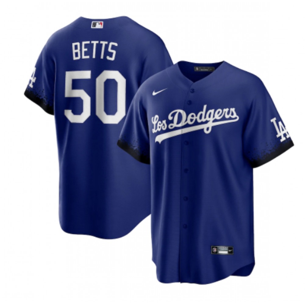 Youth Los Angeles Dodgers #50 Mookie Betts 2021 Royal City Connect Cool Base Stitched Baseball Jersey