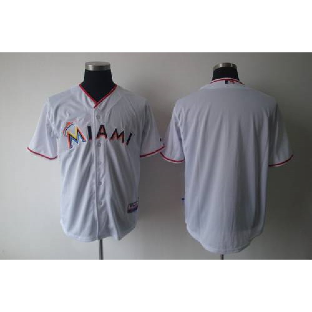 marlins #00 None Player White 2012 Home Stitched MLB Jersey