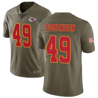 Men's Kansas City Chiefs #49 Daniel Sorensen 2017 Salute to Service Jersey - Limited Green