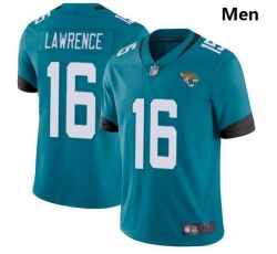 Men Jacksonville Jaguars #16 Trevor Lawrence Teal 2021 Draft Jersey