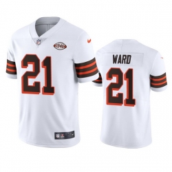 Cleveland Browns 21 Denzel Ward Nike 1946 Collection Alternate Vapor Limited NFL Jersey White