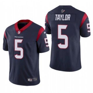 Men's Houston Texans #5 Tyrod Taylor Navy Vapor Untouchable Limited Stitched Jersey