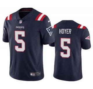 Men's New England Patriots #5 Brian Hoyer Navy 2021 Vapor Untouchable Limited Stitched Jersey