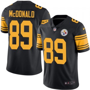 Men's Nike Pittsburgh Steelers #89 Vance McDonald Limited Black Rush Vapor Untouchable NFL Jersey