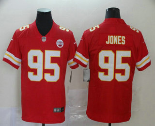 Men's Kansas City Chiefs #95 Chris Jones Red 2017 Vapor Untouchable Stitched NFL Nike Limited Jersey