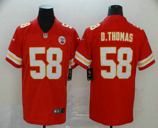 Men's Kansas City Chiefs #58 Derrick Thomas Red 2017 Vapor Untouchable Stitched NFL Nike Limited Jersey