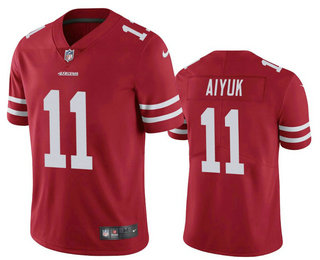 Men's San Francisco 49ers #11 Brandon Aiyuk Red 2020 Vapor Untouchable Stitched NFL Nike Limited Jersey