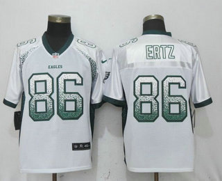 Men's Philadelphia Eagles #86 Zach Ertz White Drift Stitched NFL Nike Fashion Jersey