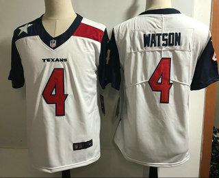 Men's Houston Texans #4 Deshaun Watson White 2018 Vapor Untouchable Stitched NFL Nike Limited Jersey