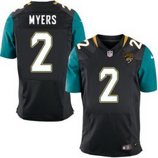 Men's Jacksonville Jaguars #2 Jason Myers Black Team Color NFL Nike Elite Jersey