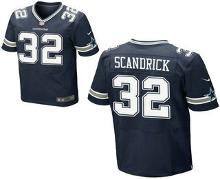 Men's Dallas Cowboys #32 Orlando Scandrick Navy Blue Team Color NFL Nike Elite Jersey