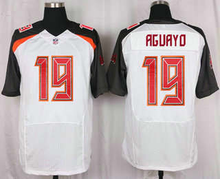 Men's Tampa Bay Buccaneers #19 Roberto Aguayo White Road NFL Nike Elite Jersey