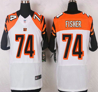 Cincinnati Bengals #74 Jake Fisher White Road NFL Nike Elite Jersey