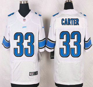 Detroit Lions #33 Alex Carter White Road NFL Nike Elite Jersey