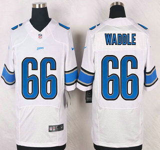 Detroit Lions #66 LaAdrian Waddle White Road NFL Nike Elite Jersey