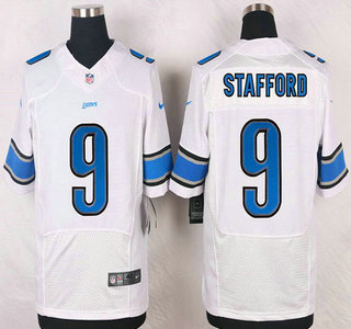 Detroit Lions #9 Matthew Stafford White Road NFL Nike Elite Jersey