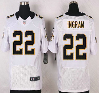 New Orleans Saints #22 Mark Ingram White Road NFL Nike Elite Jersey