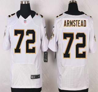 New Orleans Saints #72 Terron Armstead White Road NFL Nike Elite Jersey