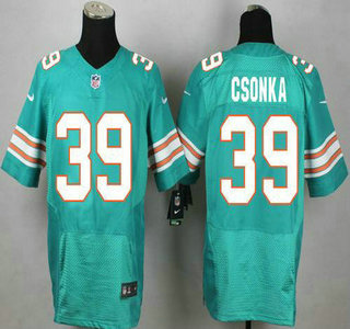 Miami Dolphins #39 Larry Csonka Aqua Green Alternate 2015 NFL Nike Elite Jersey