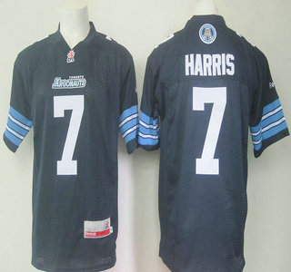 CFL Toronto Argonauts #7 Trevor Harris Navy Blue Jersey